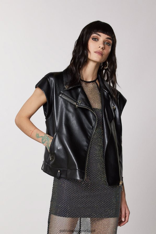 Patrizia Pepe mulheres jaqueta estilo motociclista Nero vestuário TX086V447