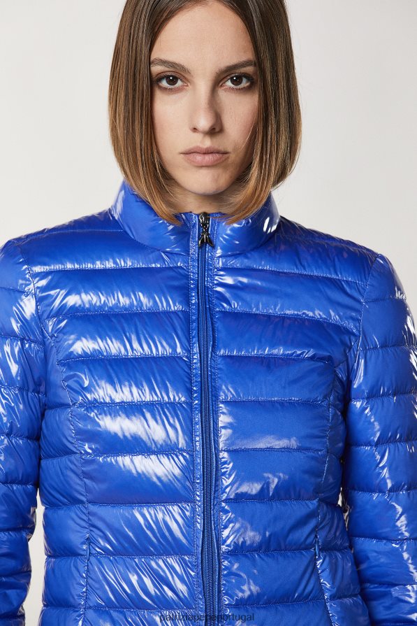 Patrizia Pepe mulheres jaqueta leve de náilon raio azul vestuário TX086V24