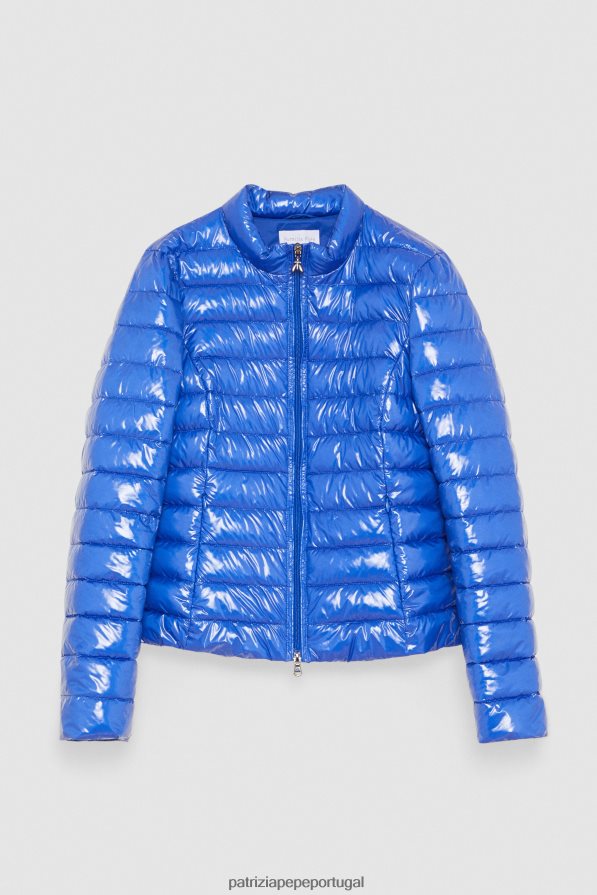Patrizia Pepe mulheres jaqueta leve de náilon raio azul vestuário TX086V24