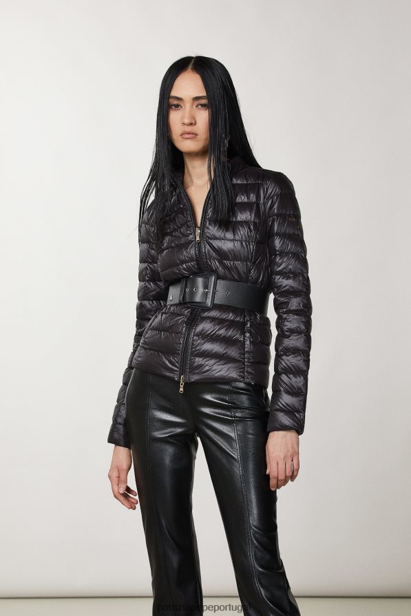 Patrizia Pepe mulheres jaqueta reversível ultraleve Nero vestuário TX086V582