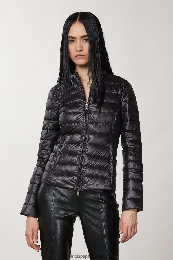 Patrizia Pepe mulheres jaqueta reversível ultraleve Nero vestuário TX086V582