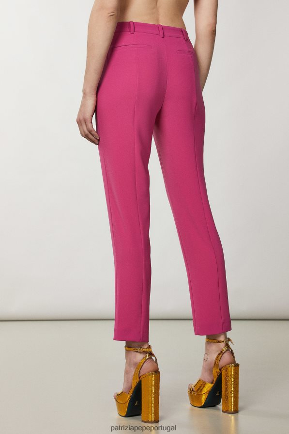 Patrizia Pepe mulheres calças de cigarro cerimônia fúcsia vestuário TX086V308