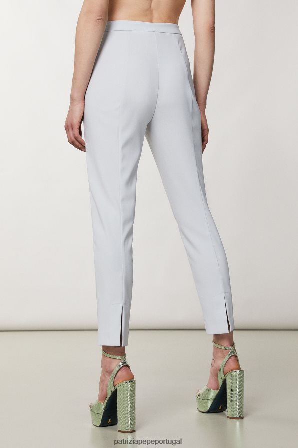 Patrizia Pepe mulheres calças de cigarro essenciais cinza mineral vestuário TX086V65