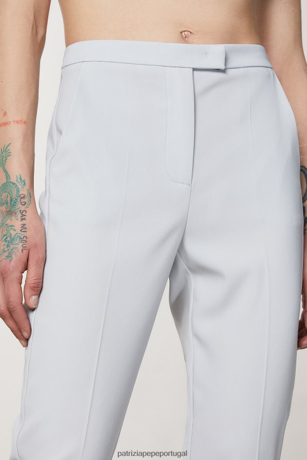 Patrizia Pepe mulheres calças de cigarro essenciais cinza mineral vestuário TX086V65