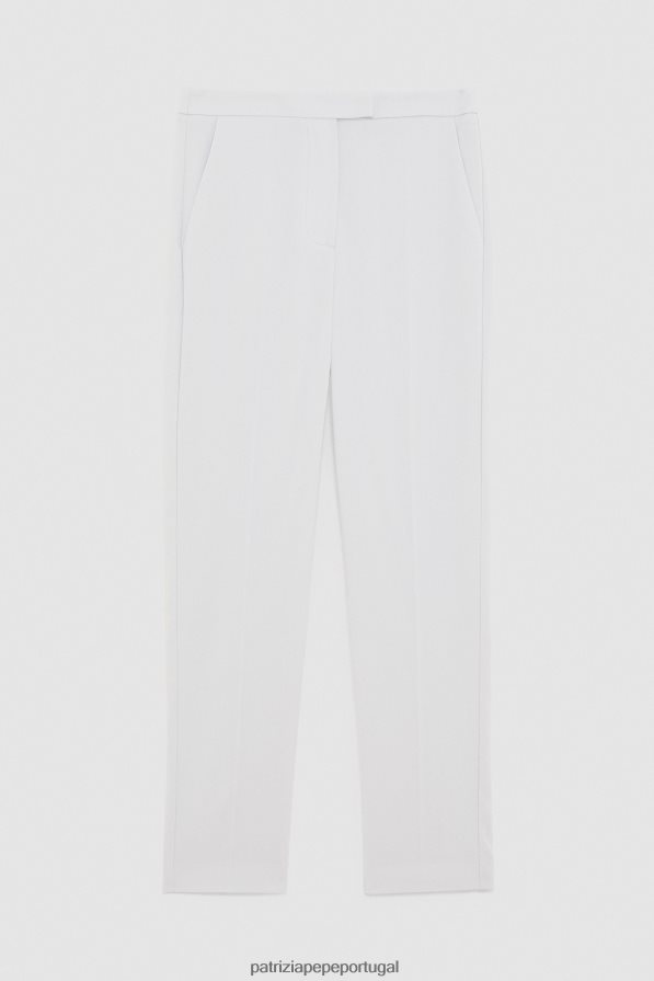 Patrizia Pepe mulheres calças de cigarro essenciais cinza mineral vestuário TX086V65