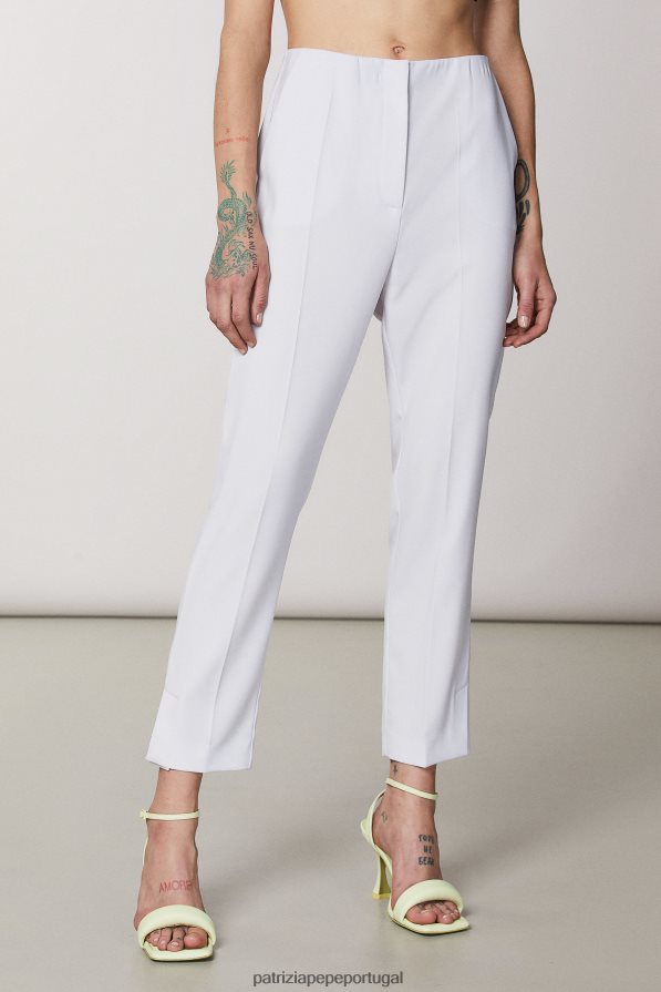 Patrizia Pepe mulheres calças de cigarro essenciais lilás cinza vestuário TX086V379