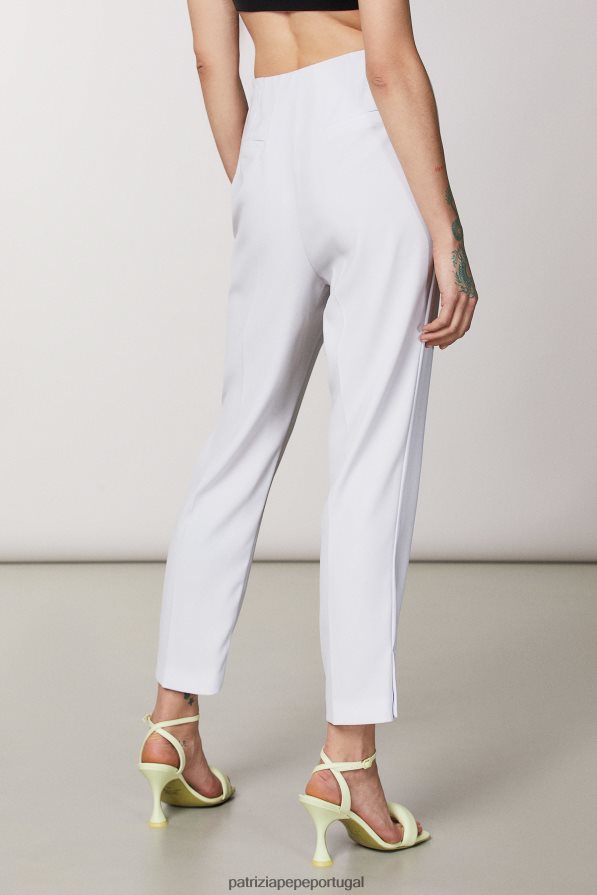 Patrizia Pepe mulheres calças de cigarro essenciais lilás cinza vestuário TX086V379