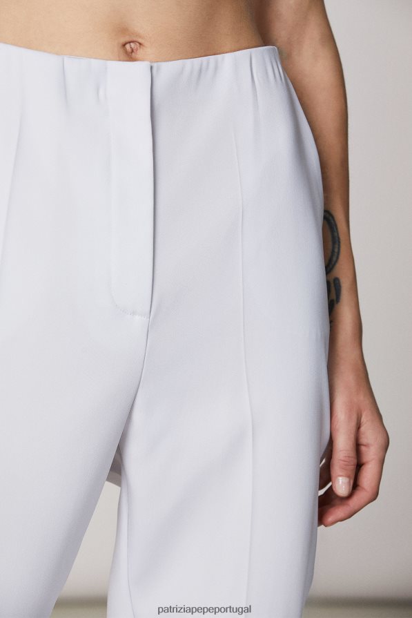 Patrizia Pepe mulheres calças de cigarro essenciais lilás cinza vestuário TX086V379