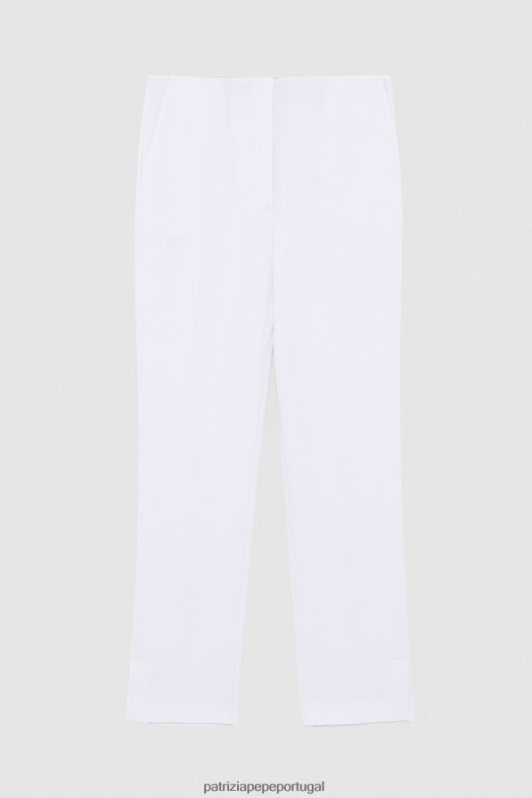 Patrizia Pepe mulheres calças de cigarro essenciais lilás cinza vestuário TX086V379