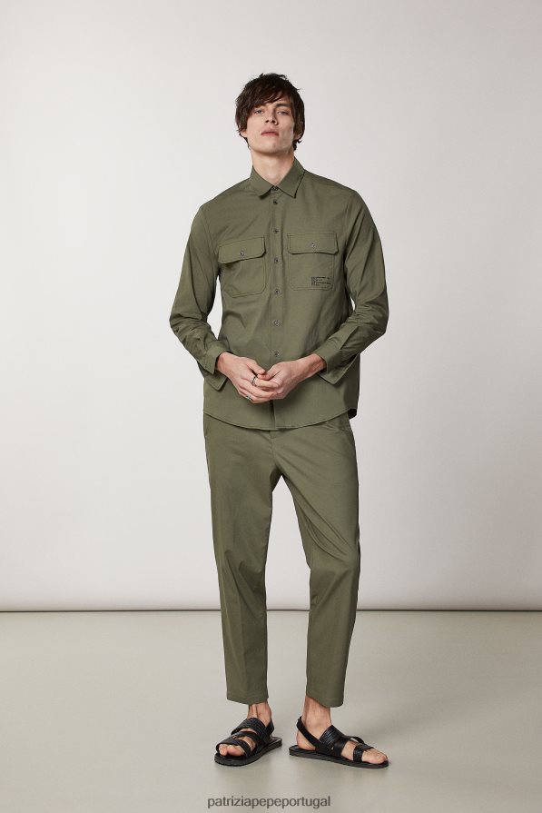 Patrizia Pepe homens corredores azeitona capuleto vestuário TX086V1030