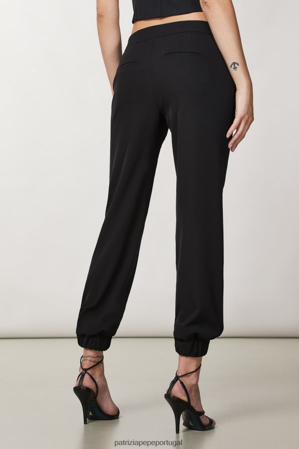 Patrizia Pepe mulheres calça jogger cintura baixa Nero vestuário TX086V28