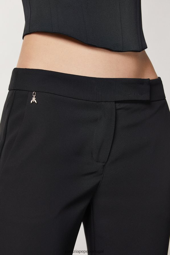 Patrizia Pepe mulheres calça jogger cintura baixa Nero vestuário TX086V28