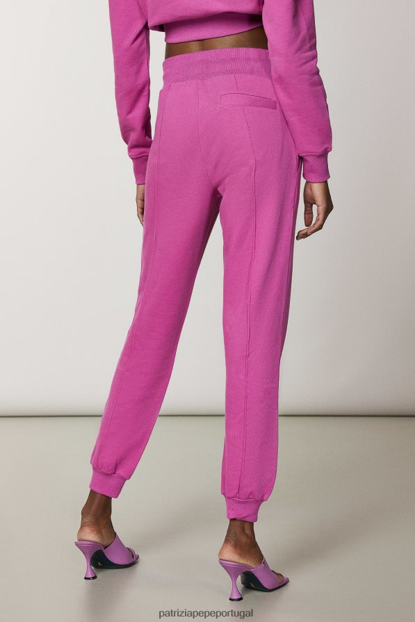 Patrizia Pepe mulheres calças de lã essenciais orquídea roxa vestuário TX086V536