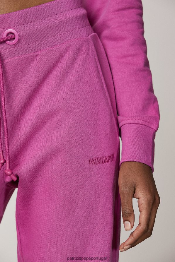 Patrizia Pepe mulheres calças de lã essenciais orquídea roxa vestuário TX086V536