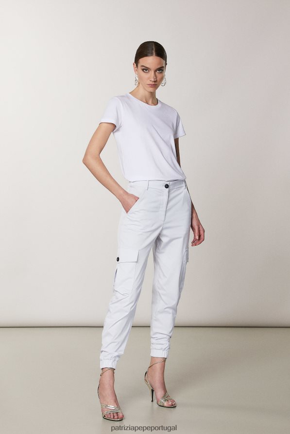 Patrizia Pepe mulheres calças cargo lilás cinza vestuário TX086V383