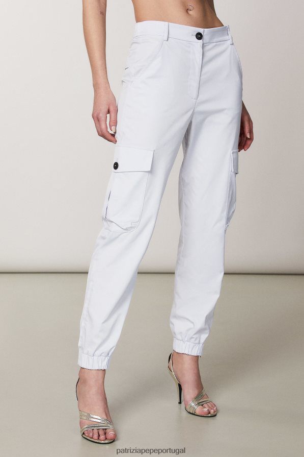 Patrizia Pepe mulheres calças cargo lilás cinza vestuário TX086V383