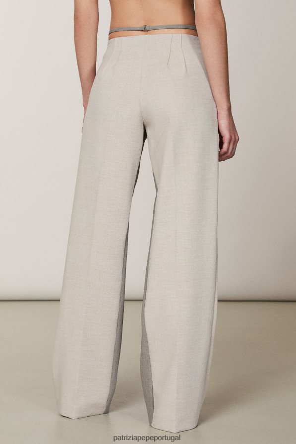 Patrizia Pepe mulheres calças compridas mistura natural vestuário TX086V426