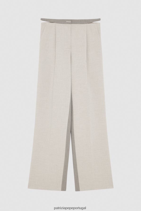 Patrizia Pepe mulheres calças compridas mistura natural vestuário TX086V426