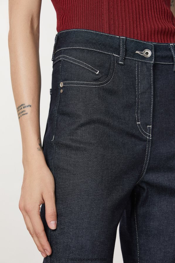 Patrizia Pepe mulheres calça jeans confortável lavagem da marinha da meia-noite vestuário TX086V94