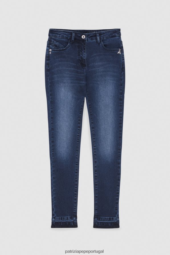 Patrizia Pepe mulheres calça jeans skinny cintura normal azul lavado vestuário TX086V598