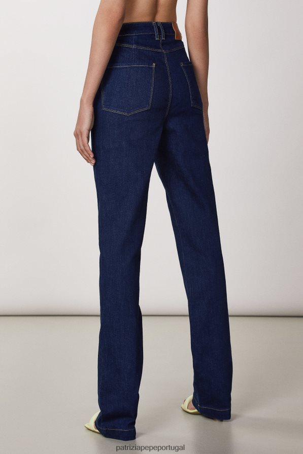 Patrizia Pepe mulheres calça jeans slim cintura baixa essencial enxaguar jeans azul vestuário TX086V394
