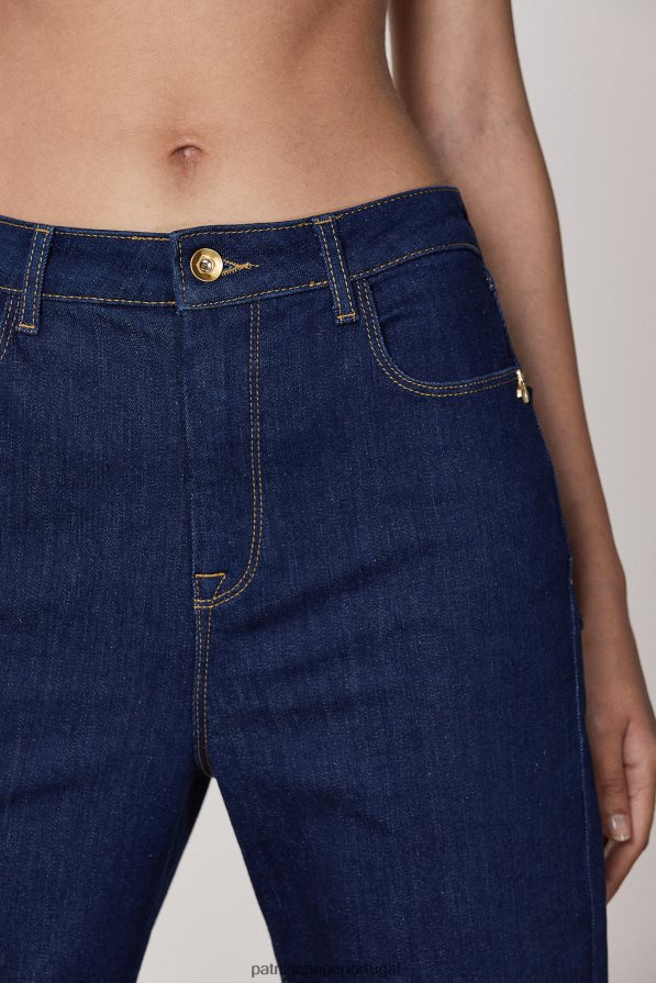 Patrizia Pepe mulheres calça jeans slim cintura baixa essencial enxaguar jeans azul vestuário TX086V394