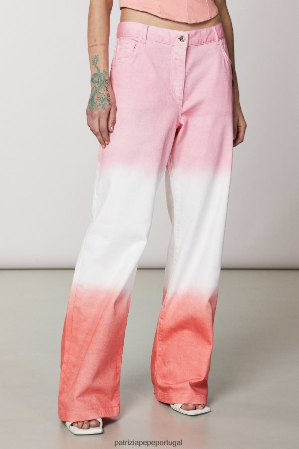 Patrizia Pepe mulheres calças de cintura baixa pêssego suculento degradado vestuário TX086V508