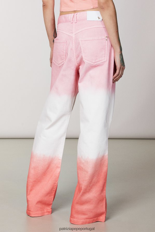 Patrizia Pepe mulheres calças de cintura baixa pêssego suculento degradado vestuário TX086V508