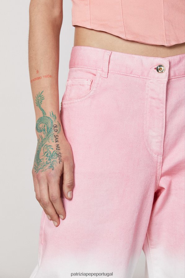 Patrizia Pepe mulheres calças de cintura baixa pêssego suculento degradado vestuário TX086V508