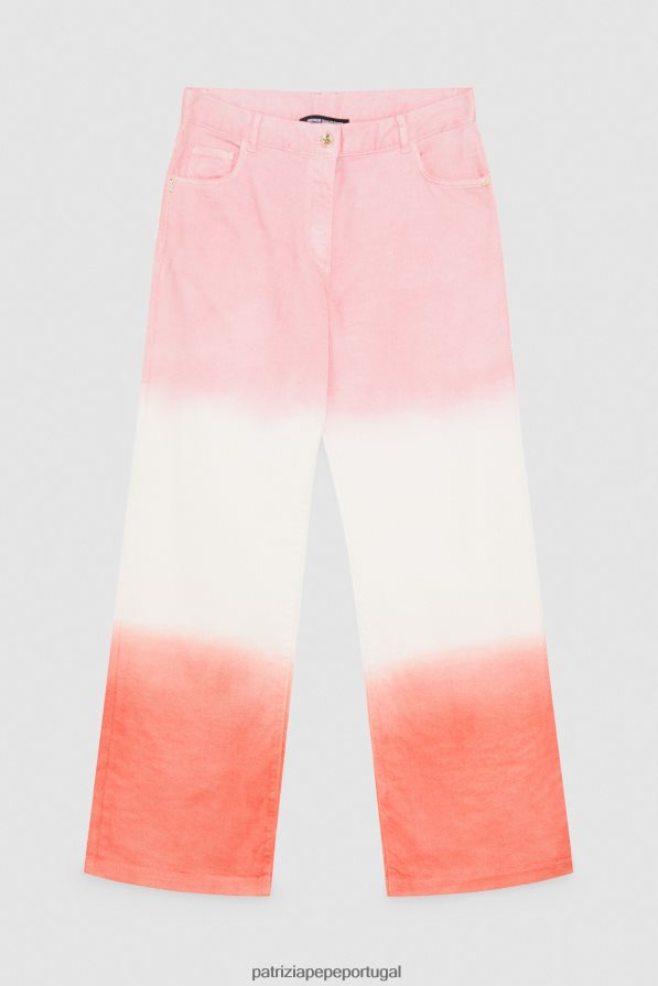 Patrizia Pepe mulheres calças de cintura baixa pêssego suculento degradado vestuário TX086V508