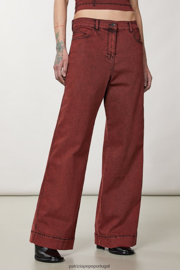 Patrizia Pepe mulheres calças jeans macias lavagem preta marciana vestuário TX086V98