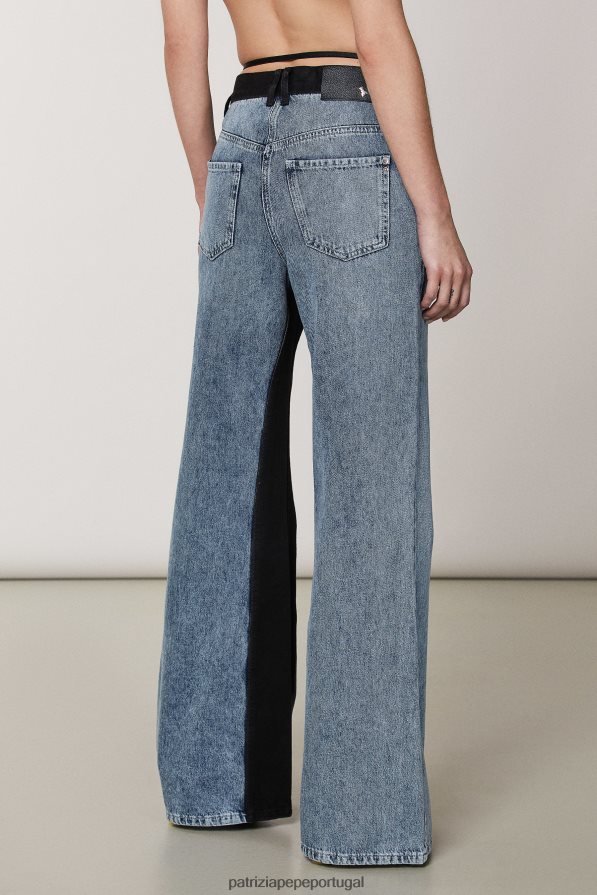 Patrizia Pepe mulheres jeans macio bicolor lavagem preto índigo vestuário TX086V385