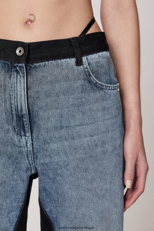 Patrizia Pepe mulheres jeans macio bicolor lavagem preto índigo vestuário TX086V385
