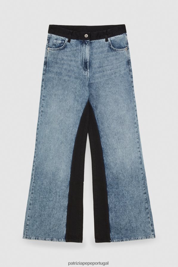 Patrizia Pepe mulheres jeans macio bicolor lavagem preto índigo vestuário TX086V385