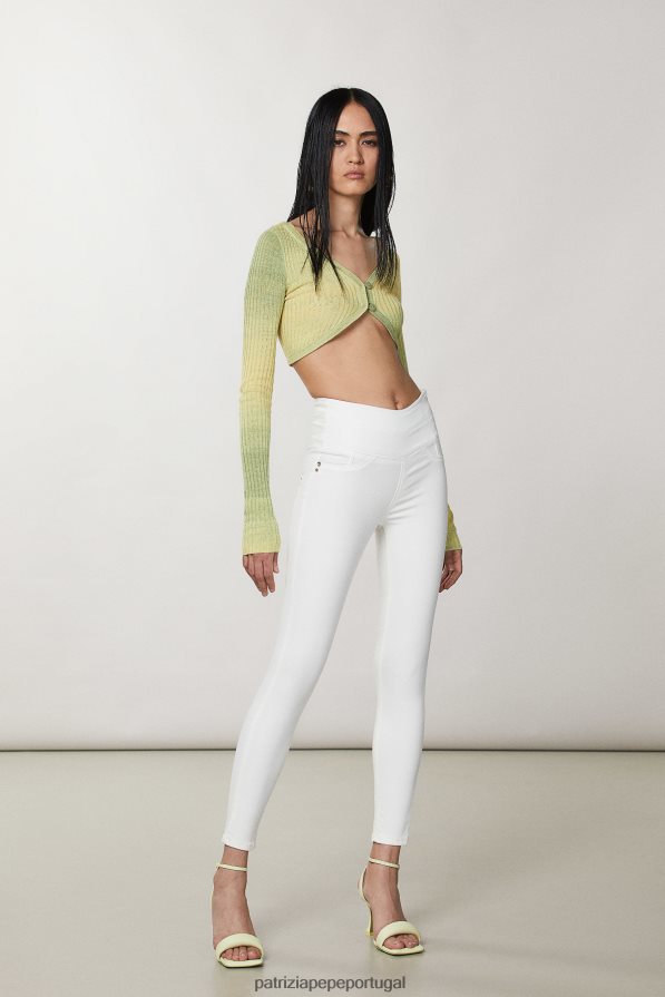 Patrizia Pepe mulheres jeggings branco vestuário TX086V580
