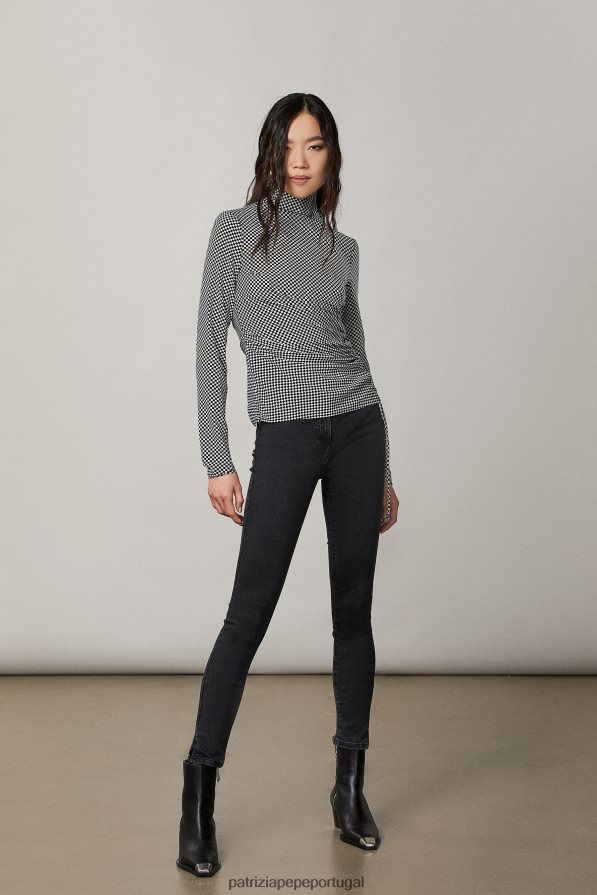 Patrizia Pepe mulheres jeggings lavagem preta profunda vestuário TX086V597