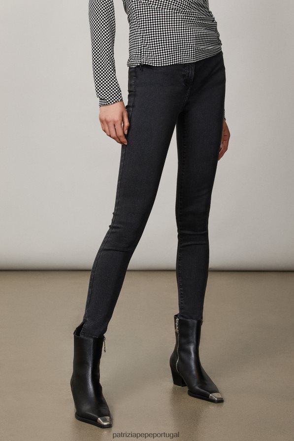 Patrizia Pepe mulheres jeggings lavagem preta profunda vestuário TX086V597