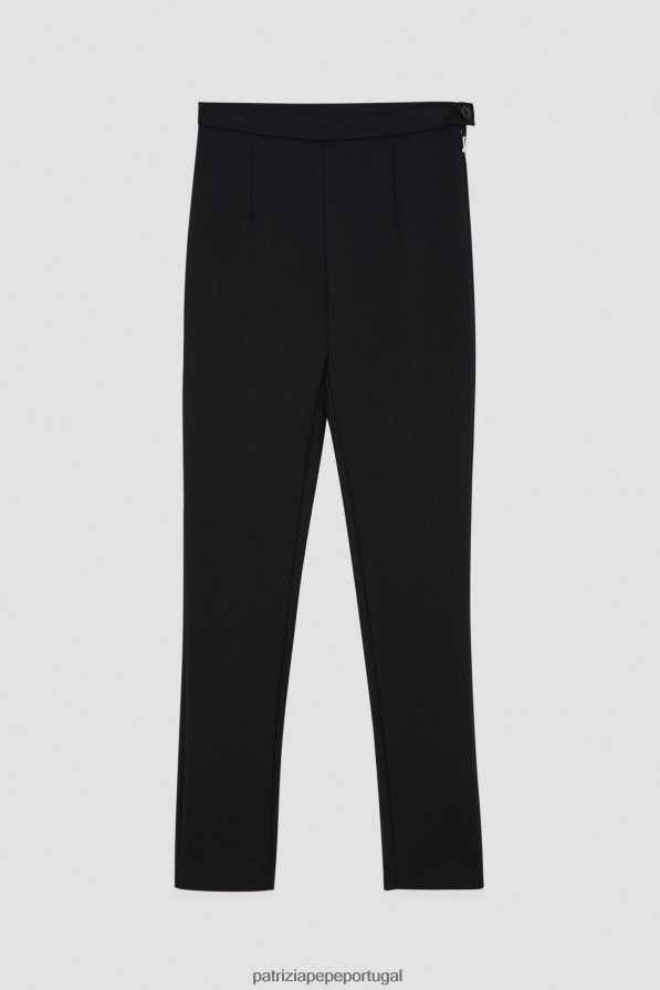 Patrizia Pepe mulheres calças justas Nero vestuário TX086V359