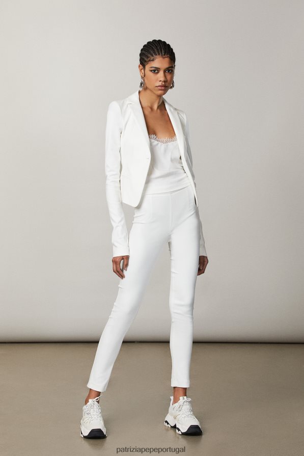 Patrizia Pepe mulheres calças justas branco vestuário TX086V682