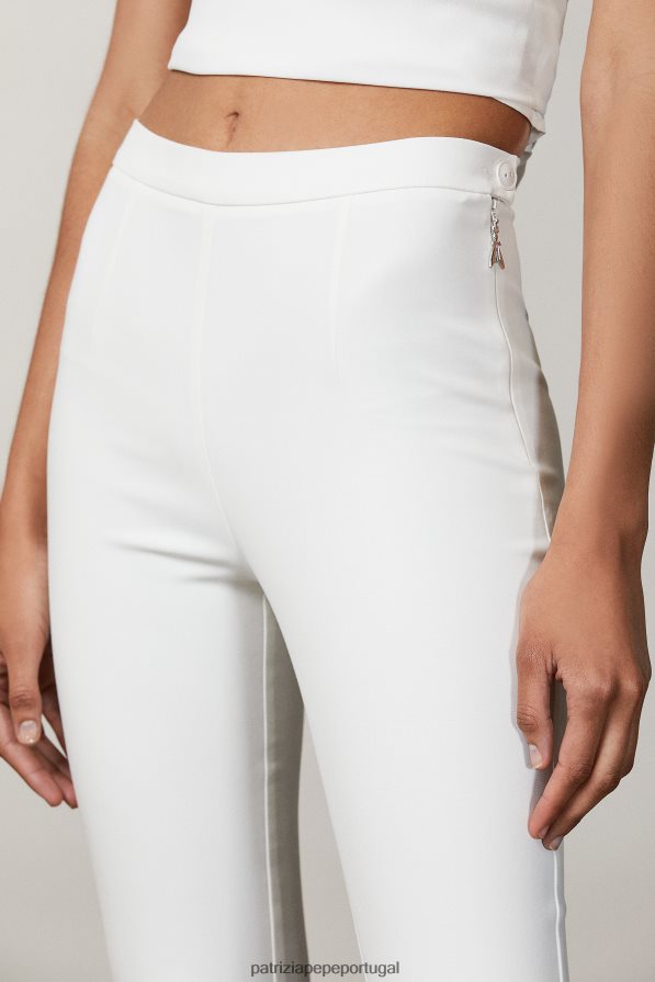 Patrizia Pepe mulheres calças justas branco vestuário TX086V682