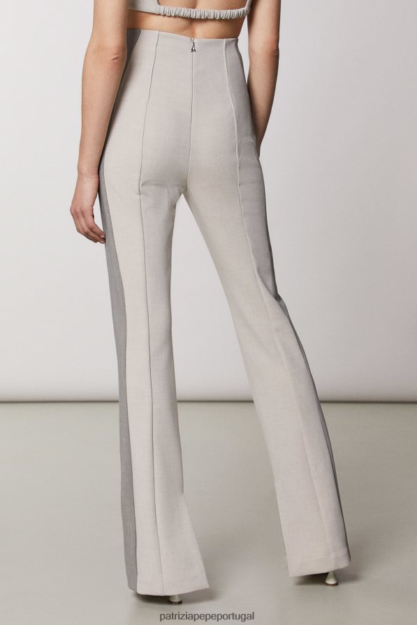 Patrizia Pepe mulheres calças justas de cintura alta mistura natural vestuário TX086V429
