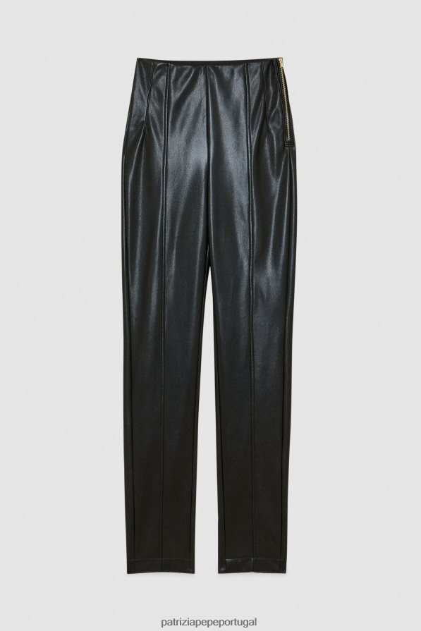 Patrizia Pepe mulheres calças justas essenciais Nero vestuário TX086V442