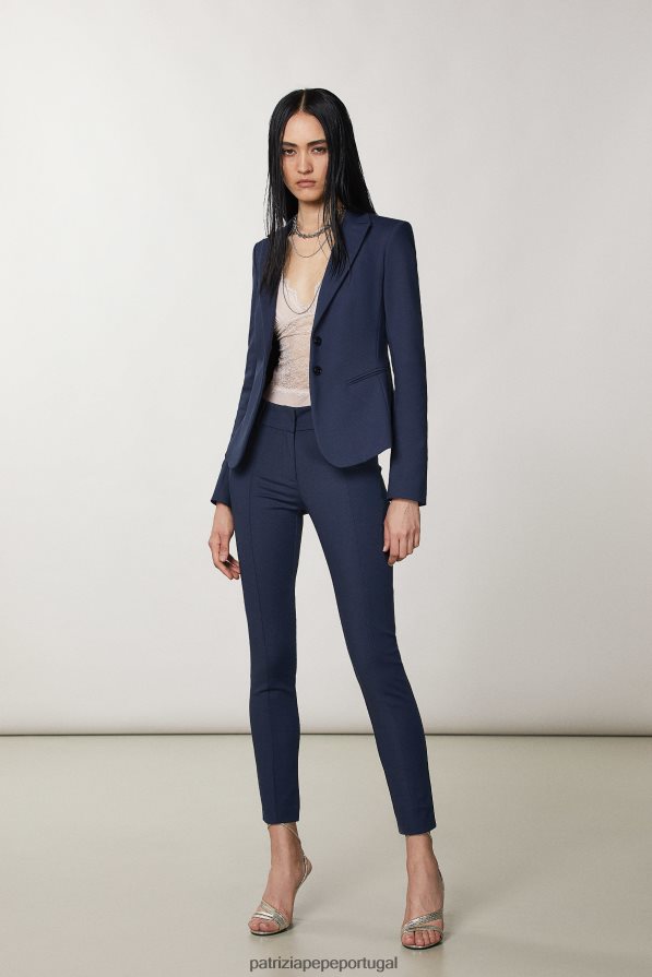 Patrizia Pepe mulheres calças justas marinha vestuário TX086V549
