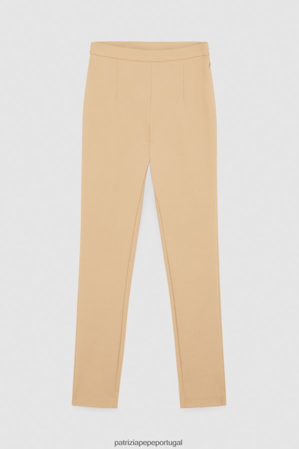 Patrizia Pepe mulheres calças justas triking bege vestuário TX086V563