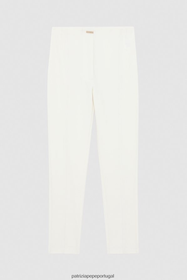 Patrizia Pepe mulheres calças skinny justas coco branco vestuário TX086V283
