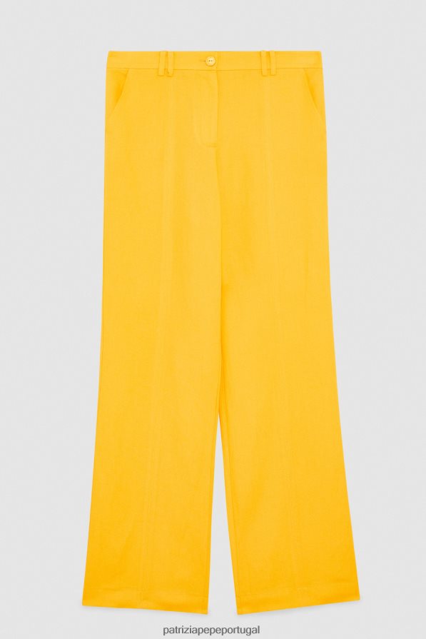 Patrizia Pepe mulheres calça palazzo cintura baixa laranja suculenta vestuário TX086V215