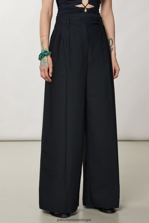 Patrizia Pepe mulheres calça palazzo oversized Nero vestuário TX086V289