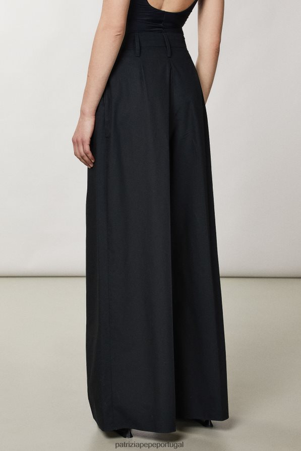 Patrizia Pepe mulheres calça palazzo oversized Nero vestuário TX086V289
