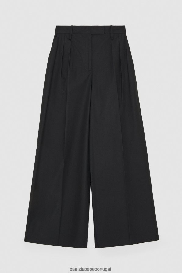 Patrizia Pepe mulheres calça palazzo oversized Nero vestuário TX086V289