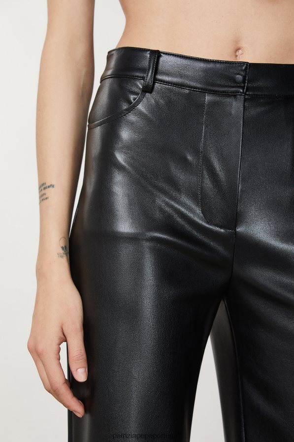 Patrizia Pepe mulheres calças palazzo Nero vestuário TX086V150